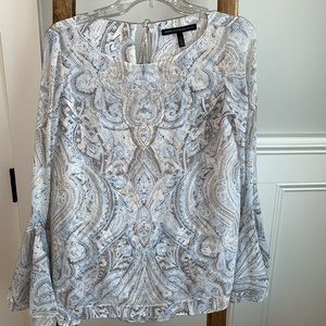 White House Black Market bell sleeve top